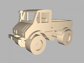 unimog 406 simplified free 3d model - download stl file Toys Machinery mercedes-benz toy truck 3d print model - Mito3D