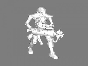 unkillable free 3d model - download stl file Toys Games skeleton energy cannon 3d print model - Mito3D