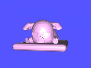 bouleversé cochon gratuit modèle 3d - téléchargement de fichier stl Les jouets Animaux mignon porc statue 3d print model - Mito3D
