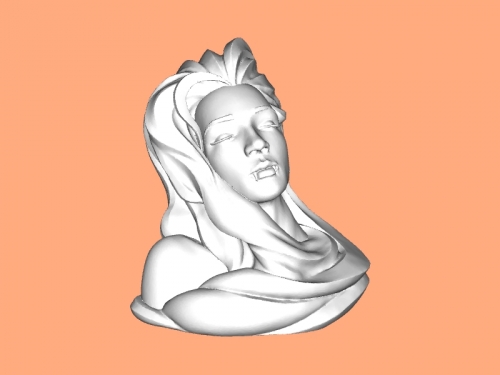 vampirmädchen obj kunst skulptur 3D print model - Mito3D