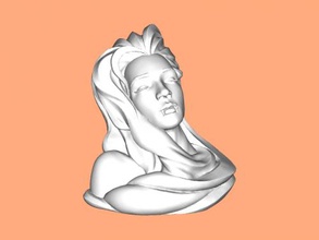 vampgirl Kostenlose 3d-Modell - download obj-Datei Kunst Skulptur Büste schönen Vampir Mädchen 3d print model - Mito3D