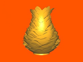 vase of leaves home interior 3d print model - Mito3D