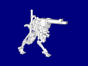 walker robot free 3d model - download stl file Toys Games guard big gun 3d print model - Mito3D