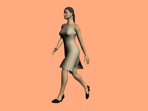 walking office lady obj toys people 3d print model - Mito3D