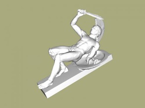 warrior sparta free 3d model - download stl file Art Sculpture almost defeated spartan 3d print model - Mito3D
