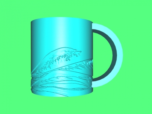 vague tasse accueil maison cuisine 3D print model - Mito3D