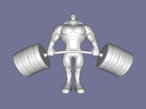 weightlifter toys cartoons 3d print model - Mito3D