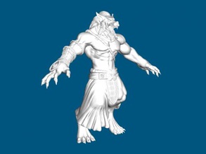werewolf free 3d model - download stl file Toys People wolfman figure 3d print model - Mito3D