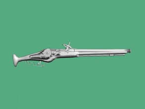 wheellock-Pistole freie 3d-Modell - download obj-Datei Spielzeug Waffe vintage Handfeuerwaffen 3d print model - Mito3D