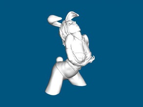 beyaz tavşan obj sanat heykel 3d print model - Mito3D