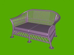 wicker sofa free 3d model - download stl file Home Interior furniture miniature 3d print model - Mito3D