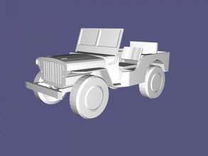 willys jeep giocattoli macchinari 3d print model - Mito3D