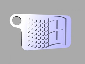 windows keychain free 3d model - download stl file Fashion Accessories logo 3d print model - Mito3D