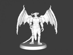 winged demon free 3d model - download stl file Toys Cartoons huge scary 3d print model - Mito3D
