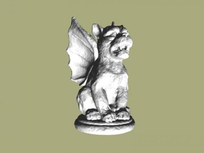 winged dog free 3d model - download stl file Art Sculpture medieval gargoyle 3d print model - Mito3D