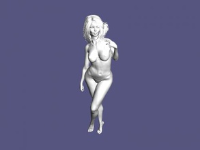 winking girl toys people 3d print model - Mito3D
