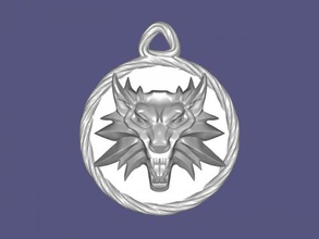 witcher medallions free 3d model - download stl file Fashion Accessories wolf head 3d print model - Mito3D