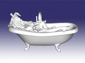 woman in bath obj toys people 3d print model - Mito3D