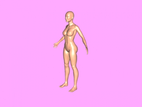 mujer cuerpo base obj juguetes personas 3D print model - Mito3D