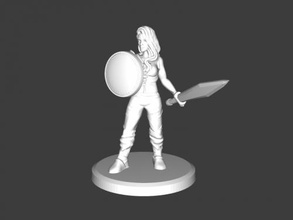 donna combattente 2 giocattoli cartoni animati 3d print model - Mito3D