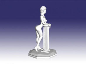 woman pillar obj toys people 3d print model - Mito3D