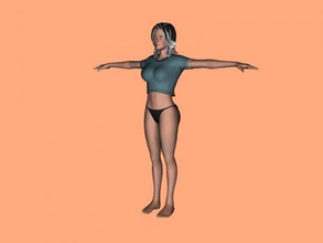 woman in shorts obj toys people 3d print model - Mito3D