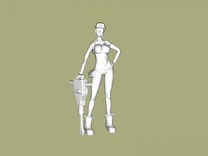 woman worker toys people 3d print model - Mito3D