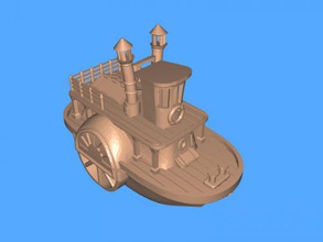 wooden boat toys machinery 3d print model - Mito3D