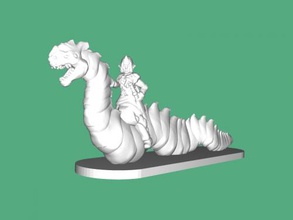 worm rider free 3d model - download stl file Art Sculpture original statue human 3d print model - Mito3D