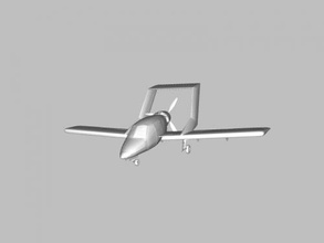 yak-58 free 3d model - download obj file Toys Machinery plane u-shaped tail pusher propeller 3d print model - Mito3D