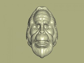 yeti-Kopf Kostenlose 3d-Modell - download obj-Datei Kunst Skulptur detailliertes Modell Schneemann-Kopf 3d print model - Mito3D