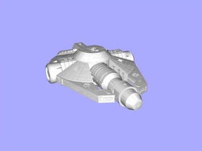 yt-2000 free 3d model - download stl file Toys Films light cargo ship star wars 3d print model - Mito3D