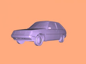 zaz 1102 free 3d model - download stl file Toys Machinery front-wheel drive hatchback 3d print model - Mito3D
