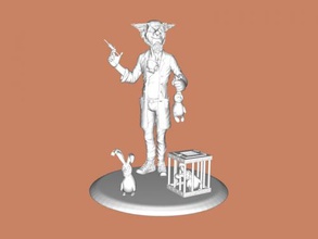 zumbi coelhos professor arte escultura 3d print model - Mito3D