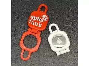  airtag keychain holder apfelfunk edition 3d model schlsselanhnger ring keychain key apple apfelfunk airtag