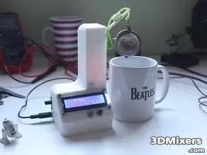  automatic tea timer design 3d print timer tea timer tea office kitchen infusion automatic arduino
