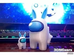  bunny concept design 3d print trinket minifigures figures figure bunny  amongus 