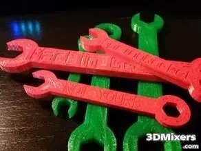  customizable wrench design 3d print wrench  tool openscad customizer challenge customizer