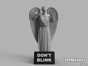  doctor - weeping angel illuminating base 3d model  pleureur dual extrusion doctor doctor bicolore bicolor base ange pleureur ange weeping angel weeping illuminating clairante angel
