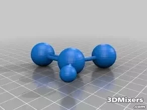  formic methanoic acid design 3d print organic chemistry molecule molecular model molecular chemistry model acid