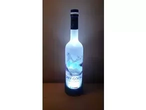  grey goose vodka bottle led lamp base 3d model printing lighting light led lamp shade lamp holder lamp base lamp illumination holder glass drinking custom bulb bottle holder bottle battery bar alcohol