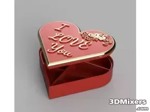 heart box v2 internal dividers 3d model wife valentines stand mom memorial jewelry holiday holder heart girlfriend gifts gift day daughter box 2021