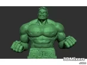  hulk bust free 3d model sculpture marvel hulk bust avengers