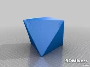  isometric crystal model octohedron design 3d print scan mineralphysics mineralogy mineral makerbotdigitizer geoscience geology fluorite crystal class crystallography crystal
