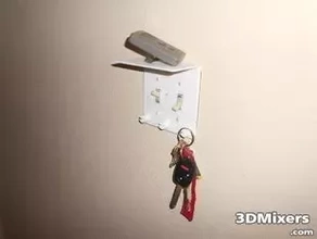  light switch cover - key holder design 3d print light switch cover light switch