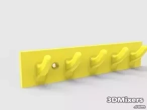  mini hook 3d model wall hook cable hook