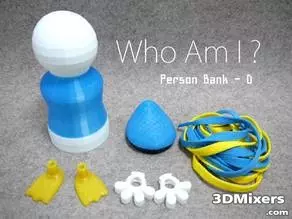  person bank-d 3d model s