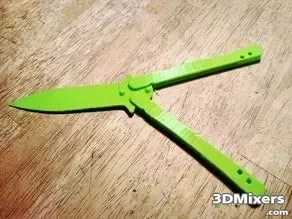  print place balisong free 3d model prop print place knife gadget butterfly knife butterfly balisong knives balisong