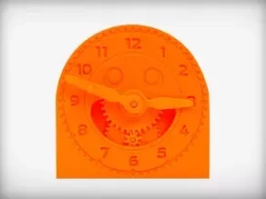 clock 3d model printing time gear clock