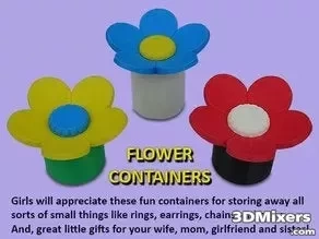 flower containers 3d print valentines day valentines unique stylish storage stand sister pretty  novelty mum keychain jewellery jar household  holder girlfriend girl gift fun flowery flower ear rings designer daughter cute container bracelet bitrhday gift birthday bedroom bathroom
